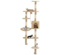 Arbre À Chat Avec Griffoirs En Sisal 194 Cm Beige