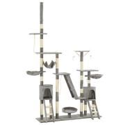Arbre À Chat Avec Griffoirs En Sisal 230-250 Cm Gris
