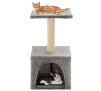 Arbre à Chat avec Griffoirs en Sisal 55 cm Beige Motif de Pattes Jouet vidaXL