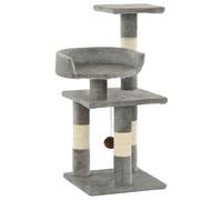 vidaXL Arbre à chat avec griffoirs en sisal 65 cm Gris