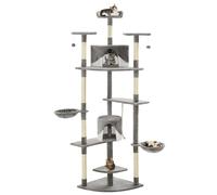 Arbre à Chat avec Griffoirs en Sisal Animaux 203 cm Marron et Blanc vidaXL