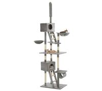 Arbre à Chat avec Griffoirs en Sisal Centre d’Activités 230-260 cm Gris vidaXL