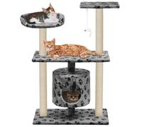 Arbre à Chat avec Griffoirs en Sisal Centre d’Activités 95 cm Bleu Foncé vidaXL