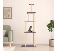 Kattenmeubel met sisal krabpalen 183 cm donkergrijs171746