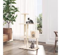 Arbre à Chat avec Griffoirs en Sisal Centre d'Activités Crème 119 cm vidaXL