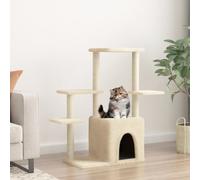 Arbre à Chat avec Griffoirs en Sisal Centre d'Activités Crème 97,5 cm vidaXL