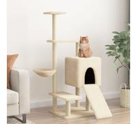 Vidaxl Arbre À Chat Avec Griffoirs En Sisal Crème 130,5 Cm