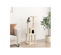 Arbre à chat avec griffoirs en sisal Crème 105 cm