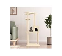 vidaXL Arbre à chat avec griffoirs en sisal crème 123 cm 171783 Beige G