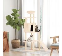 Arbre à Chat avec Griffoirs en Sisal Crème 166 cm Arbre à Grimper vidaXL