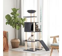 Arbre à Chat avec Griffoirs en Sisal Crème 166 cm Arbre à Grimper vidaXL
