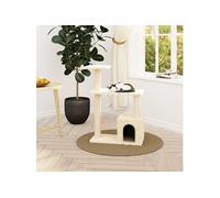 Arbre à chat avec griffoirs en sisal Crème 70 cm