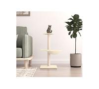 Arbre à chat avec griffoirs en sisal crème 72 cm