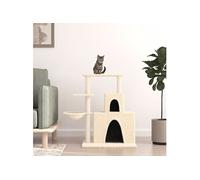 Arbre à chat avec griffoirs en sisal Crème 83 cm