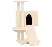 171645 vidaXL Arbre à chat avec griffoirs en sisal Crème 96 cm