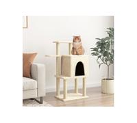 Arbre à chat avec griffoirs en sisal crème 97 cm 172064