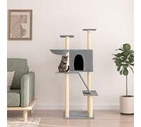 Vidaxl Arbre À Chat Avec Griffoirs En Sisal Gris Clair 143 Cm Gris