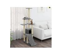Arbre à Chat avec Griffoirs en Sisal Gris Clair 155 cm Jouet Animaux vidaXL