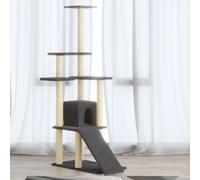 Arbre à Chat avec Griffoirs en Sisal Gris Clair 155 cm Jouet Animaux vidaXL