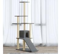 Arbre à Chat avec Griffoirs en Sisal Gris Clair 155 cm Jouet Animaux vidaXL