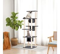 Vidaxl Arbre À Chat Avec Griffoirs En Sisal Gris Foncé 169 Cm