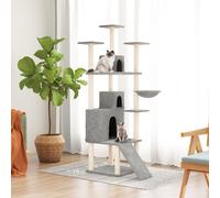 Arbre à Chat avec Griffoirs en Sisal Gris Clair 175 cm Arbre à Grimper vidaXL