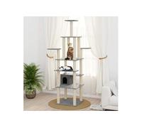 Arbre à chat avec griffoirs en sisal Gris clair 183 cm