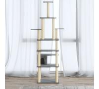 Arbre à Chat avec Griffoirs en Sisal Gris Clair 183 cm Grattoir Animaux vidaXL