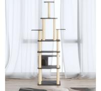 Arbre à Chat avec Griffoirs en Sisal Gris Clair 183 cm Grattoir Animaux vidaXL