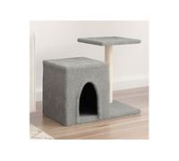 Arbre à chat avec griffoirs en sisal gris clair 50,5 cm 172125