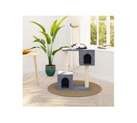 vidaXL Arbre à chat avec griffoirs en sisal Gris clair 60 cm