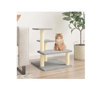 Arbre à chat avec griffoirs en sisal gris clair 61 cm 172086