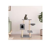 Arbre à chat avec griffoirs en sisal gris clair 82,5 cm 172386