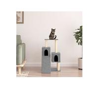 Arbre à chat avec griffoirs en sisal Gris clair 82 cm 171778