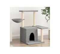 Arbre à chat avec griffoirs en sisal Gris clair 83 cm 172110