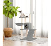 Arbre à Chat avec Griffoirs en Sisal Gris Clair 94 cm Arbre à Grimper vidaXL