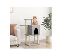 Arbre à chat avec griffoirs en sisal gris clair 97 cm 172065