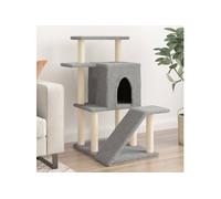 vidaXL Arbre à chat avec griffoirs en sisal gris clair 97 cm 172098