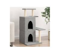 Arbre à chat avec griffoirs en sisal gris clair 97 cm 172113