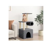 Arbre à chat avec griffoirs en sisal gris foncé 109,5 cm 172060
