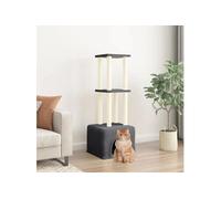 Arbre à chat avec griffoirs en sisal Gris foncé 133,5 cm 172084