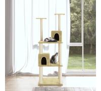 Arbre à Chat avec Griffoirs en Sisal Gris Foncé 141 cm Griffoir Animaux vidaXL