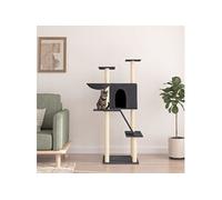Vidaxl Arbre À Chat Avec Griffoirs En Sisal Gris Foncé 143 Cm Gris