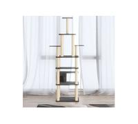 Arbre à chat avec griffoirs en sisal Gris foncé 183 cm