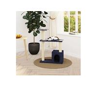 Arbre à chat avec griffoirs en sisal Gris foncé 70 cm