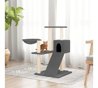 171668 Arbre à chat avec griffoirs en sisal Gris foncé 82 cm