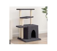 Arbre à chat avec griffoirs en sisal gris foncé 83,5 cm 172123