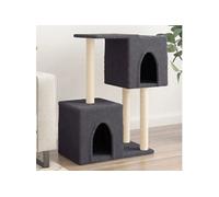 Arbre à chat avec griffoirs en sisal Gris foncé 86 cm