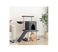 Arbre à chat avec griffoirs en sisal gris foncé 96,5 cm 172078