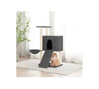 Arbre à chat avec griffoirs en sisal Gris foncé 96 cm 171647